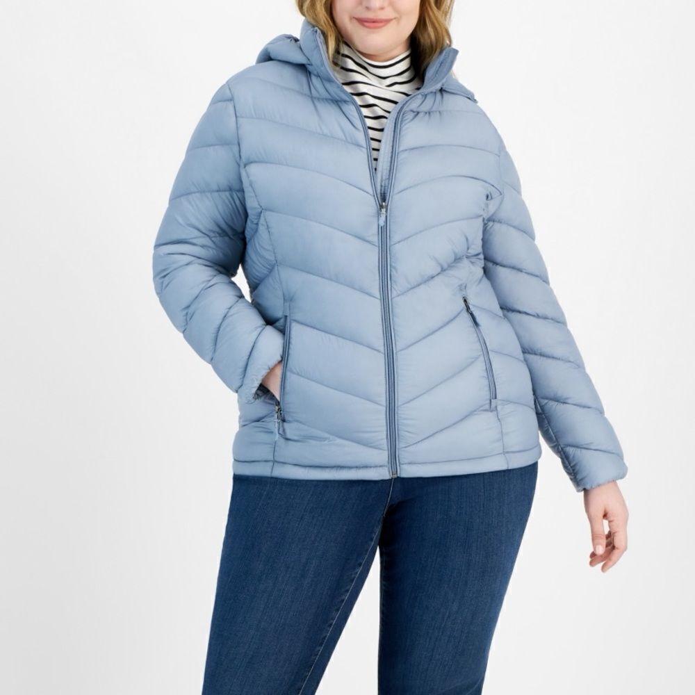 Charter Club Plus Size Hooded Packable Puffer Jacket Women's XXL Winter Coat